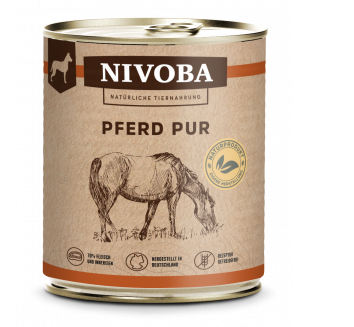 NIVOBA Pferd PUR für Hunde, Konserve NEU 6x800g