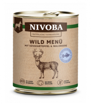 NIVOBA Wild MENÜ für Hunde, Konserve NEU 6x800g