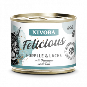 NIVOBA - Felicious Forelle & Lachs für Katzen, Konserve NEU 6x200g