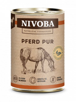 NIVOBA - Pferd Pur für Hunde, Konserve NEU 6x400g