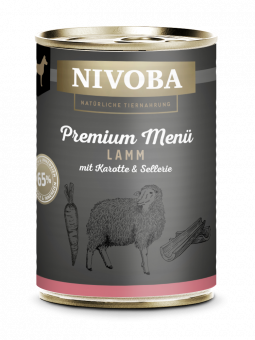 NIVOBA - Premium Menü Lamm für Hunde, Konserve NEU 6x400g