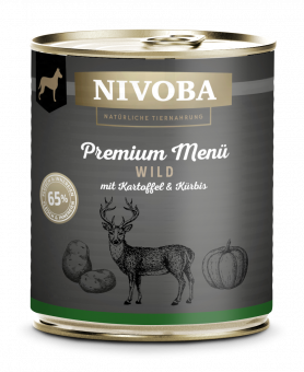 NIVOBA - Premium Menü Wild für Hunde, Konserve NEU 6x800g