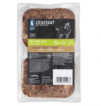 Liebesgut Ziege Menü mit BIO Gemüse & Obst Adult DE-ÖKO-006, 2x200g 